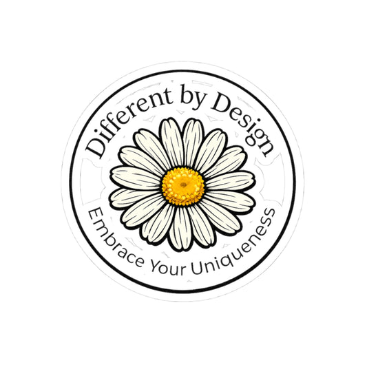 Daisy 'Different by Design' Kiss-Cut Sticker — Embrace Your Uniqueness