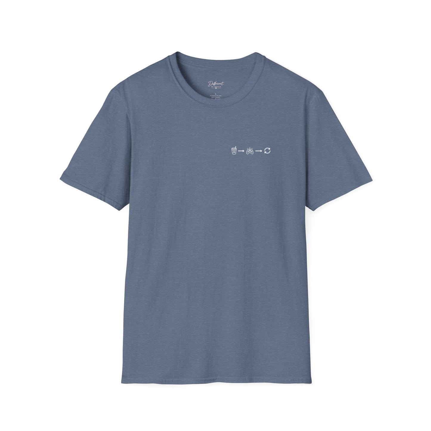 Sip, Breathe, Repeat T-Shirt — Minimal Chest Line Art Tee for Neurodivergent Calm