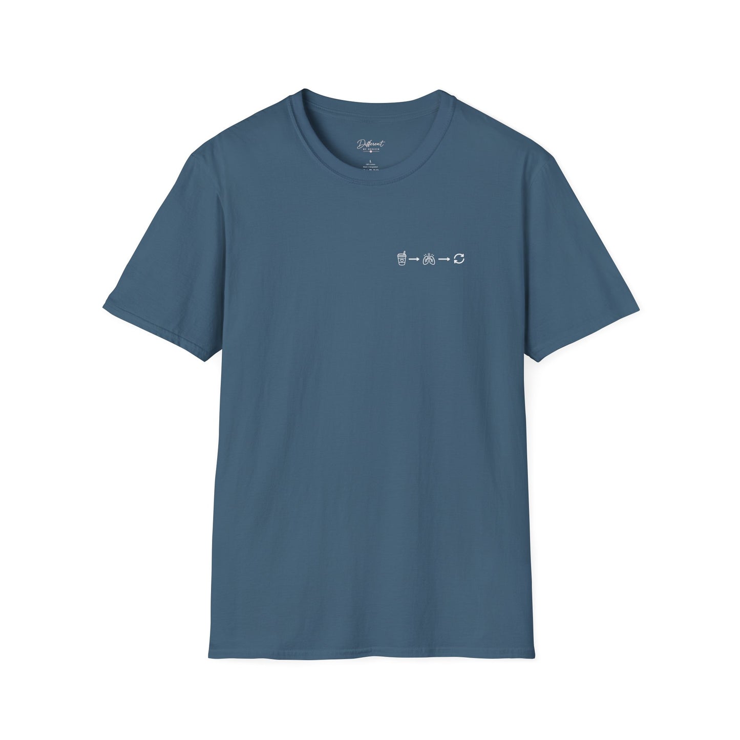 Sip, Breathe, Repeat T-Shirt — Minimal Chest Line Art Tee for Neurodivergent Calm