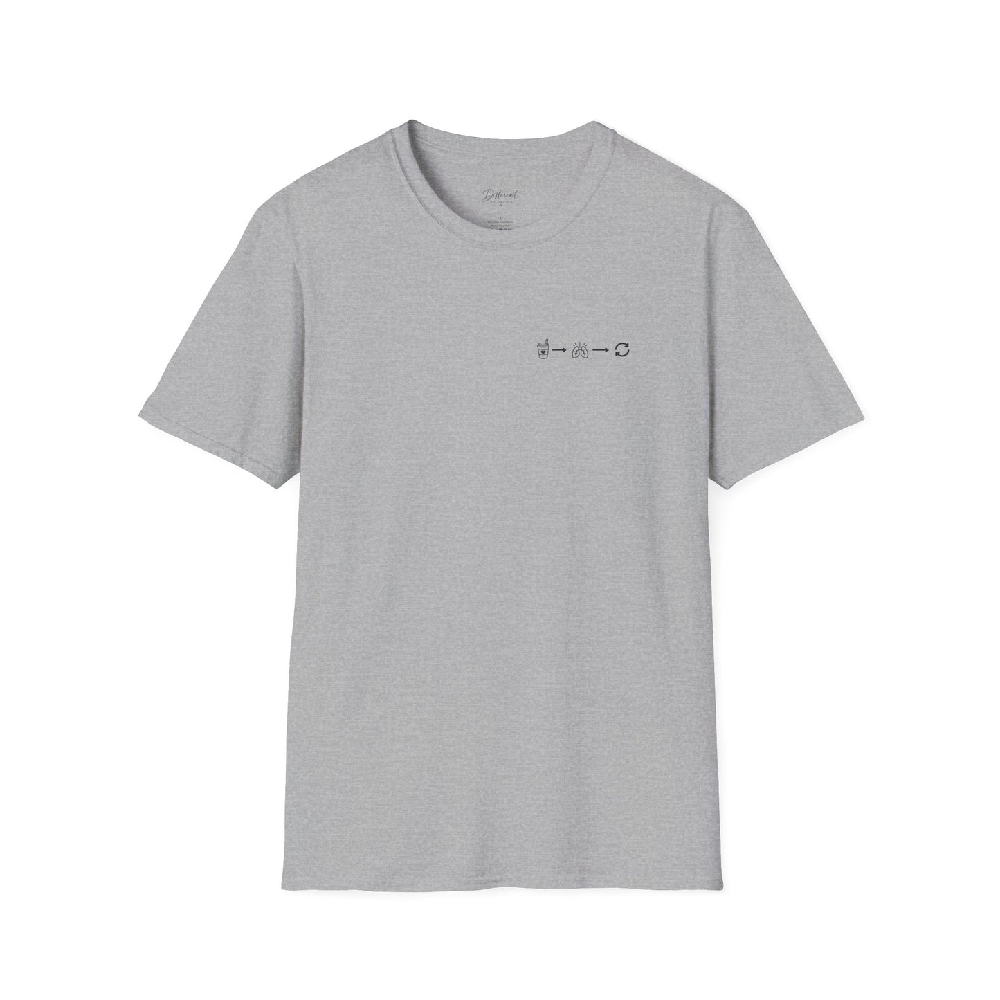 Sip, Breathe, Repeat T-Shirt — Minimal Chest Line Art Tee for Neurodivergent Calm