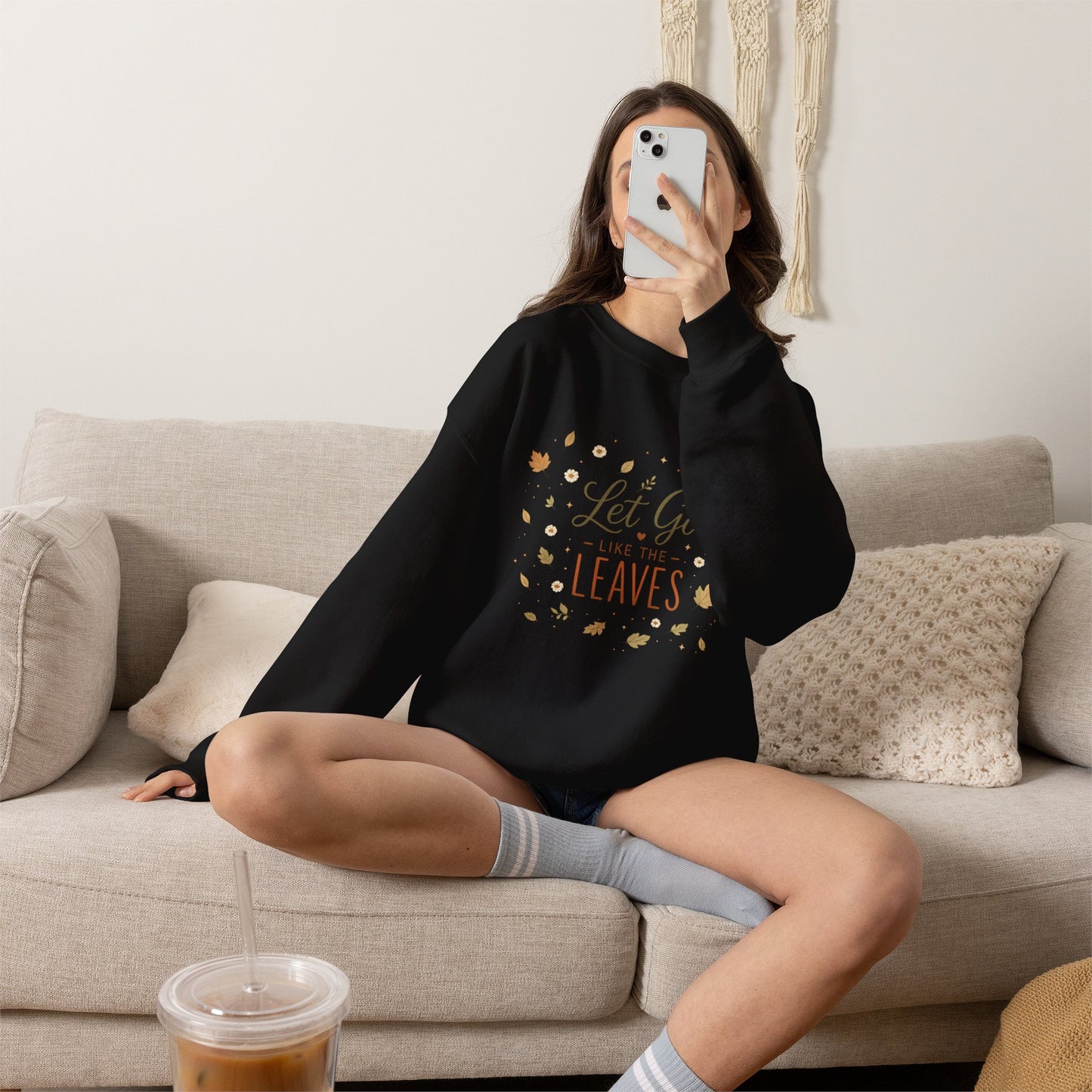 Let Go Like the Leaves Sweatshirt — Cozy Autumn Crewneck