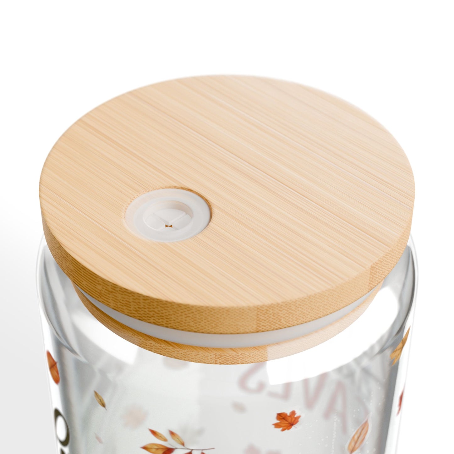 Let Go Like the Leaves 16oz Sipper Glass — Autumn Leaf Travel Tumbler with Straw