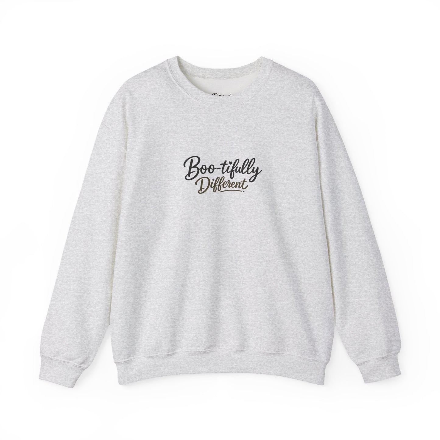 Boo-tifully Different Sweatshirt — Cute Halloween Quote Crewneck