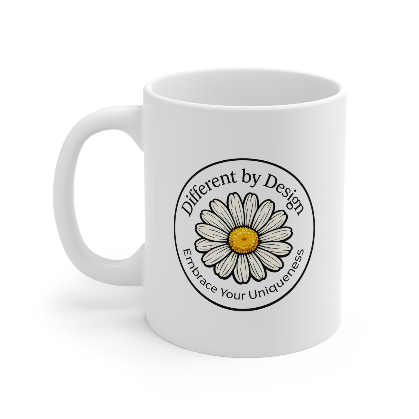 Daisy "Different by Design" Mug — Embrace Your Uniqueness 11oz
