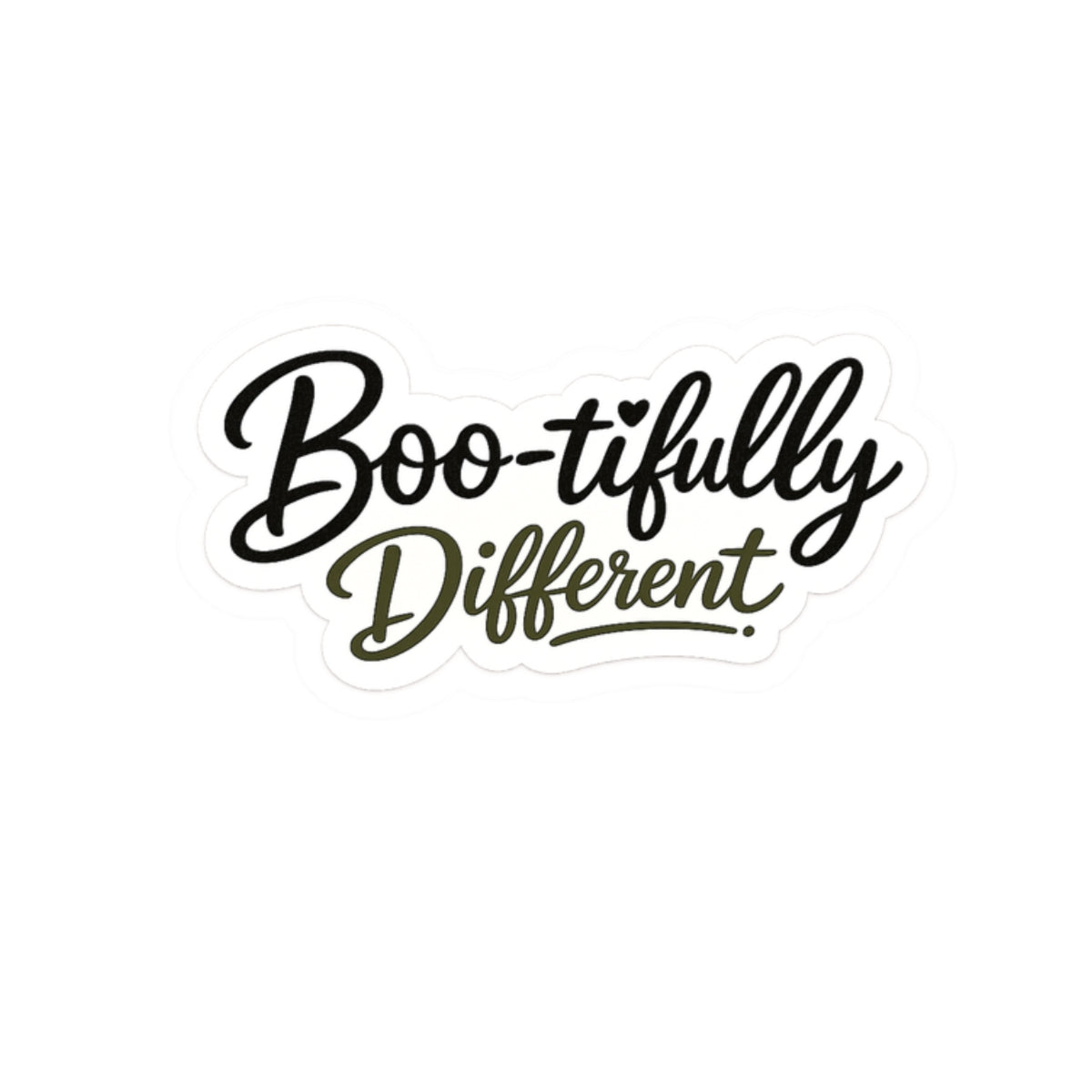 Boo-tifully Different Kiss-Cut Sticker — Halloween Positive Pride Decal