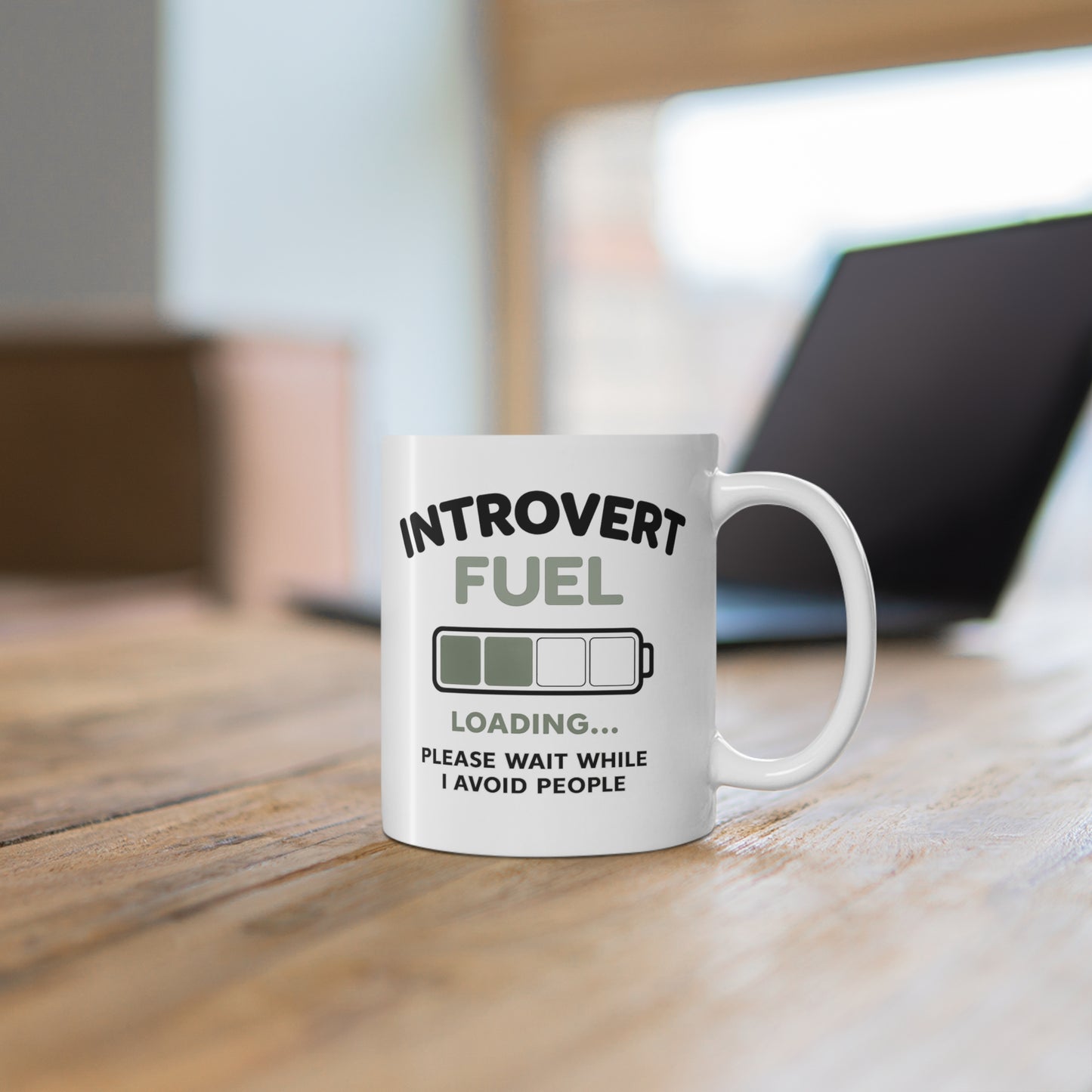 Introvert Fuel Mug – "Loading... Please Wait While I Avoid People" 11oz