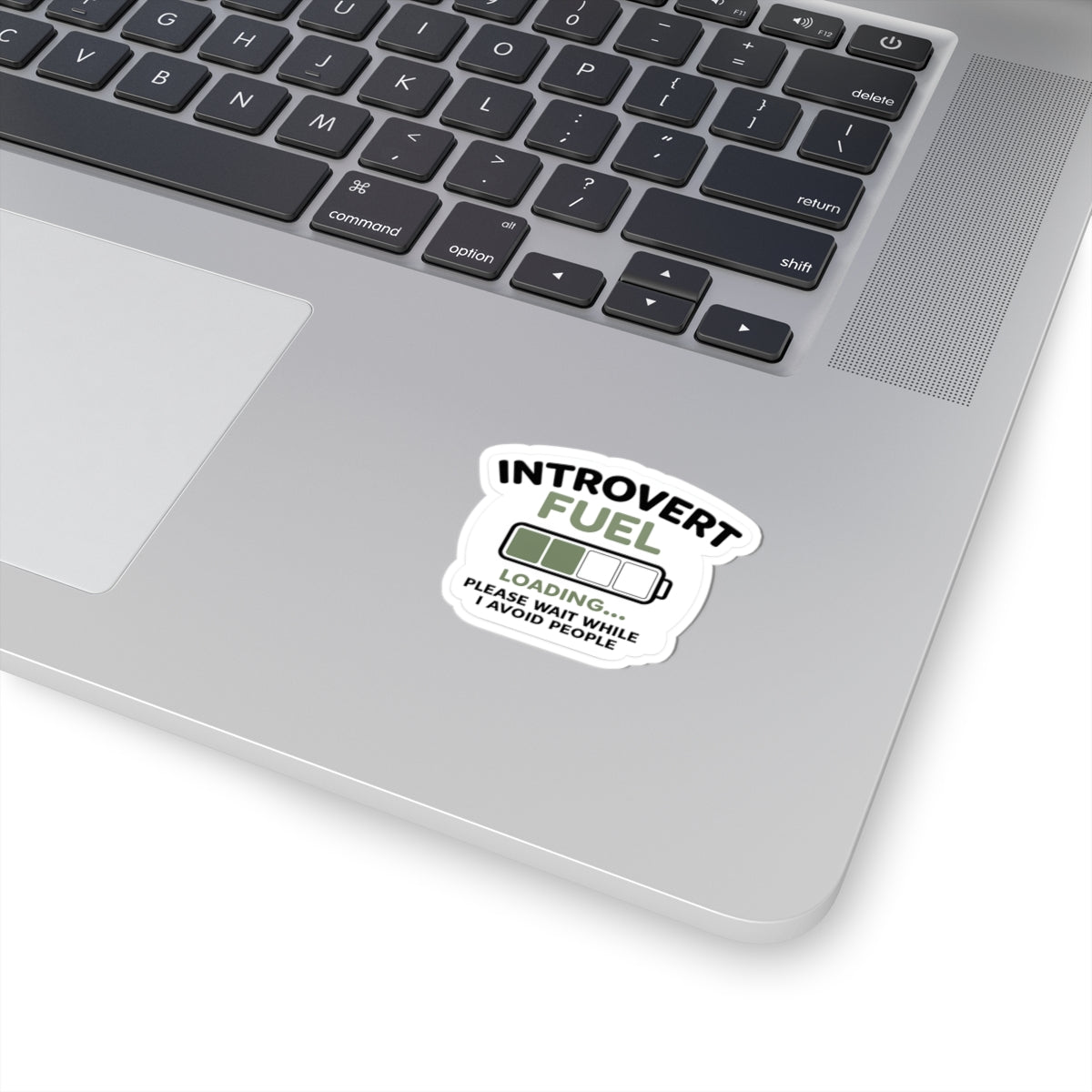 Introvert Fuel Sticker — Loading Battery Design, "Please Wait While I Avoid People"