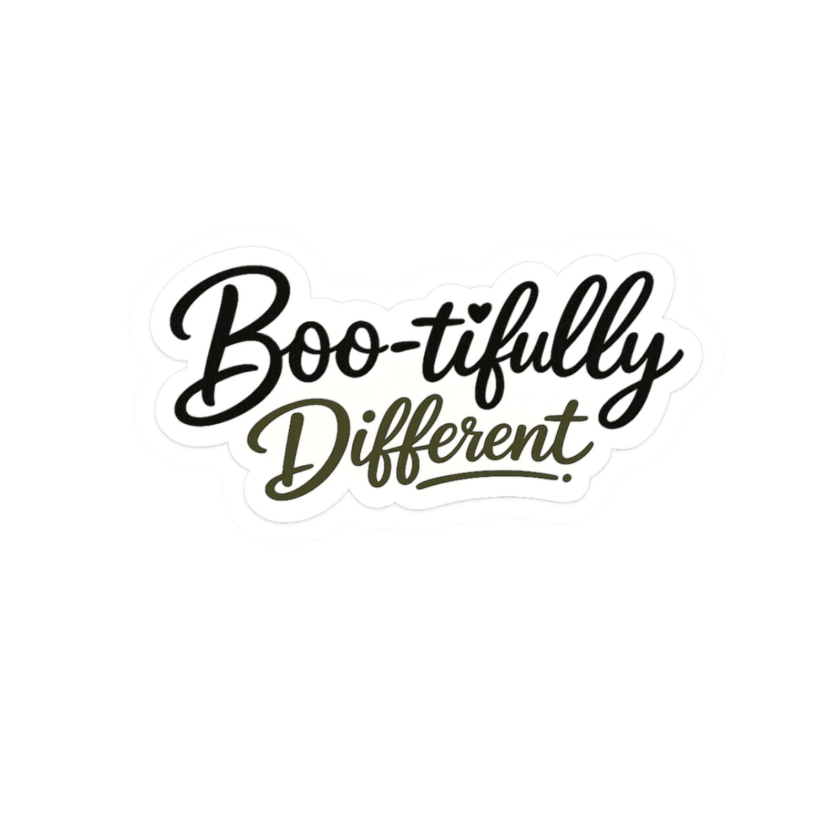 Boo-tifully Different Kiss-Cut Sticker — Halloween Positive Pride Decal