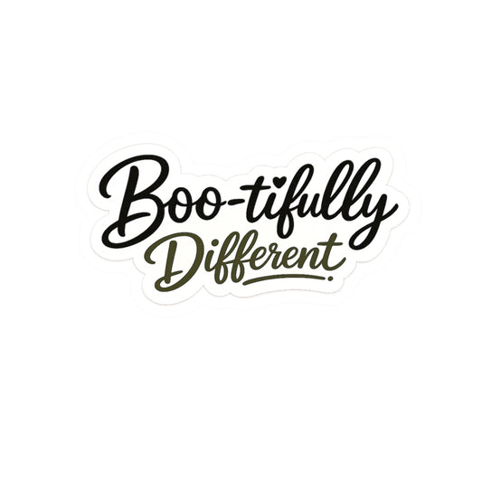 Boo-tifully Different Kiss-Cut Sticker — Halloween Positive Pride Decal