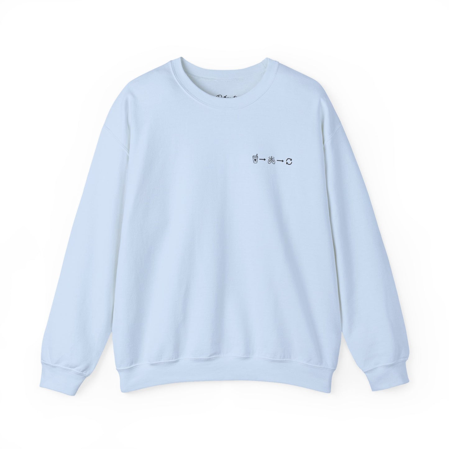 Minimal "Sip • Breathe • Repeat" Crewneck Sweatshirt — Calm, Neurodivergent-Friendly