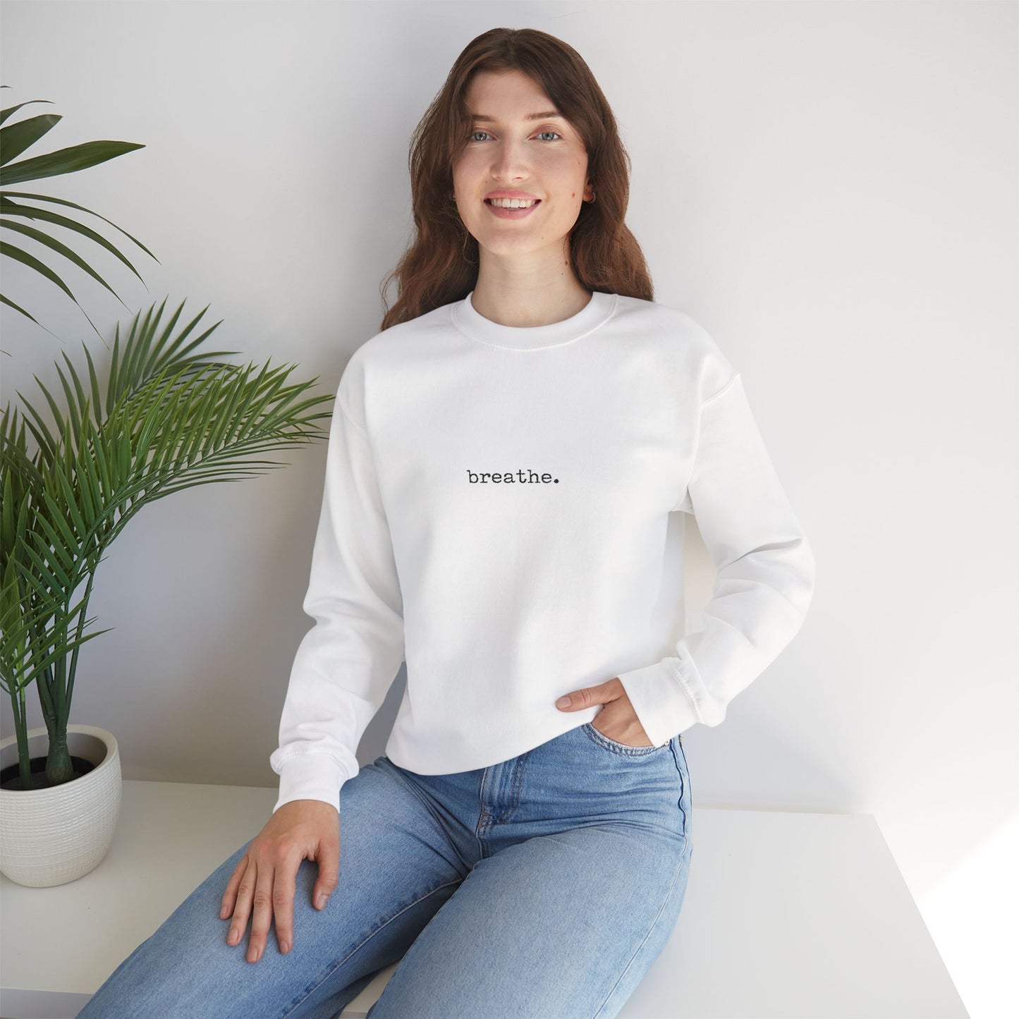 Breathe Minimalist Crewneck Sweatshirt