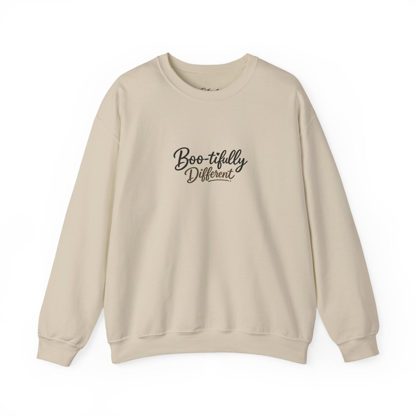 Boo-tifully Different Sweatshirt — Cute Halloween Quote Crewneck