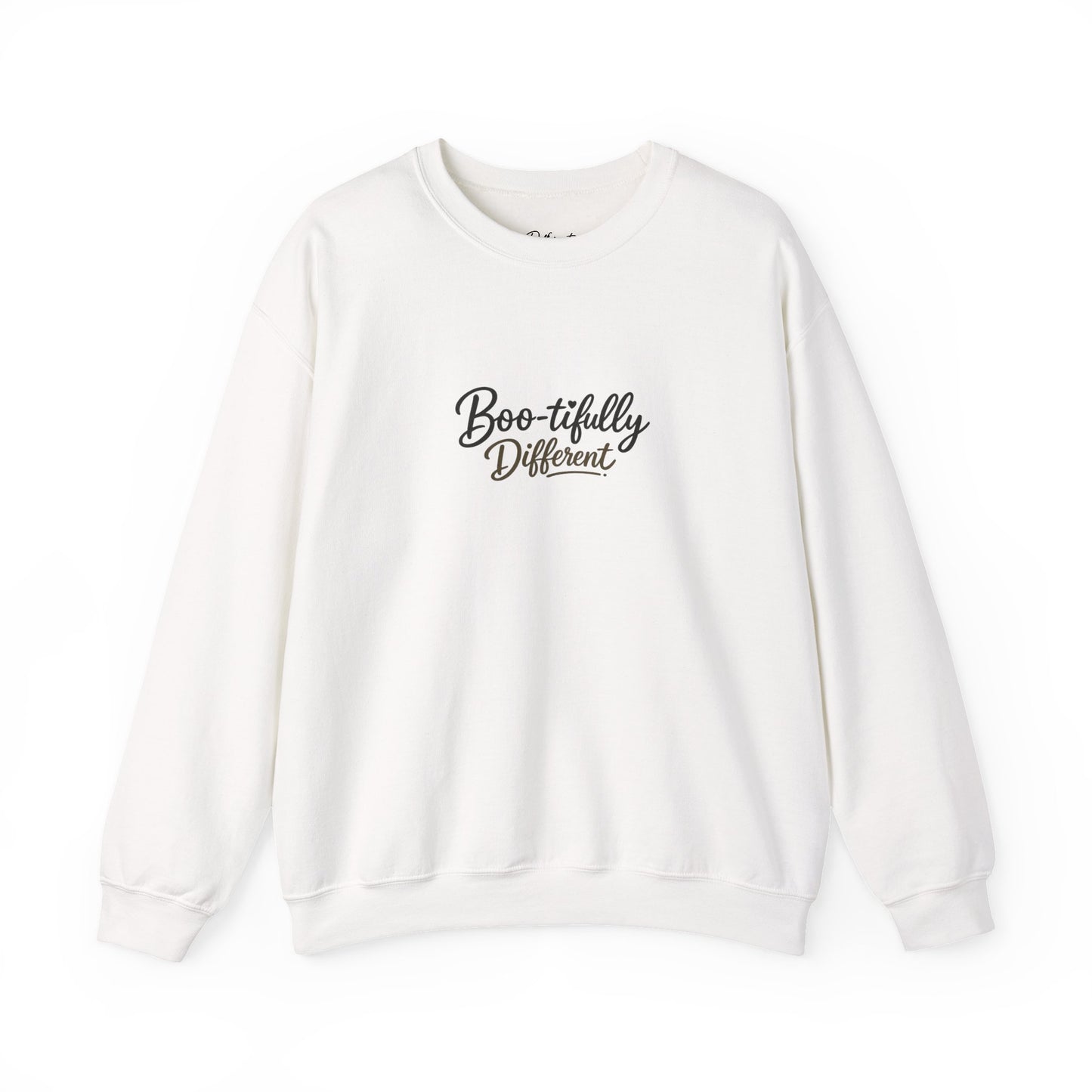 Boo-tifully Different Sweatshirt — Cute Halloween Quote Crewneck