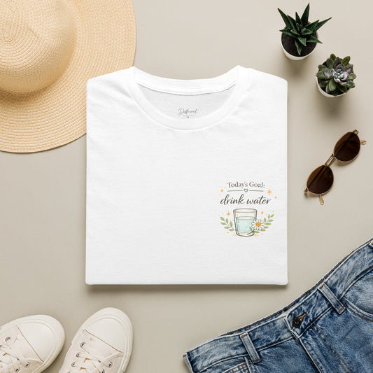 Drink Water T-Shirt — Today's Goal: Drink Water Graphic Tee