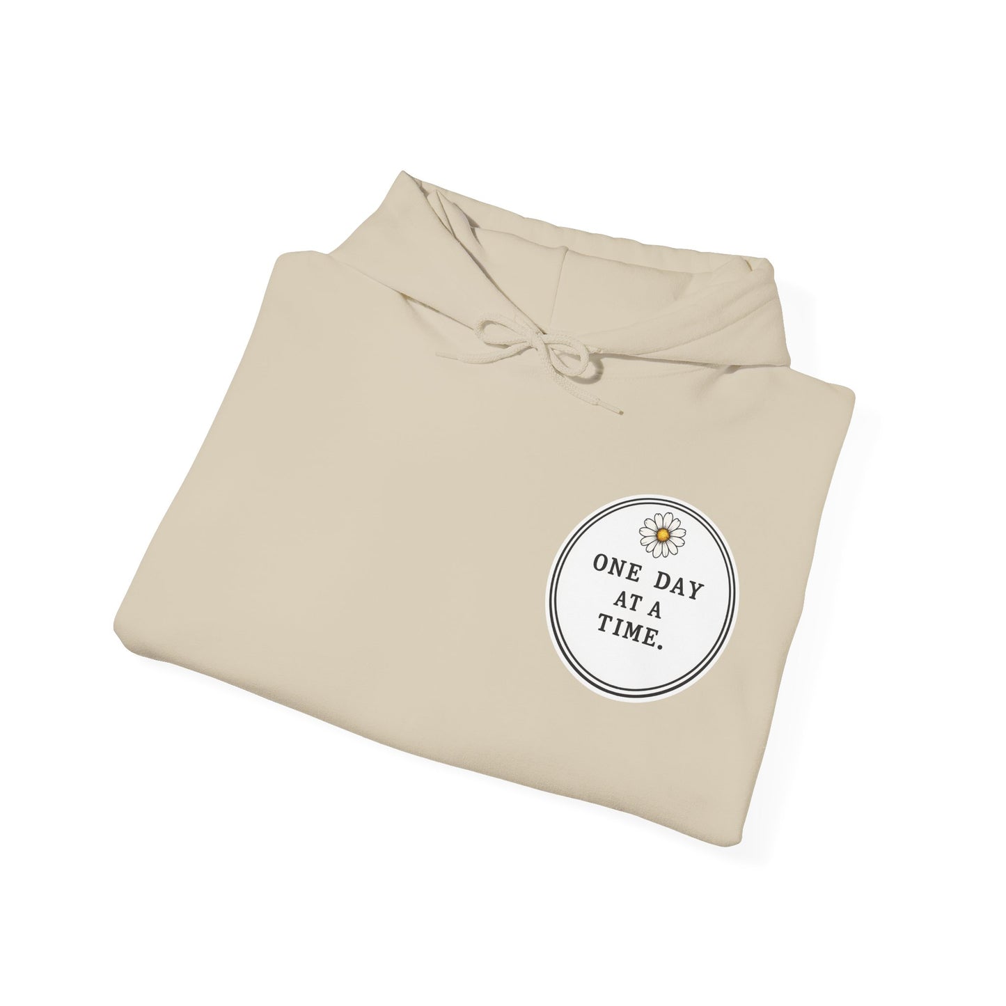 One Day at a Time Hoodie — Sunrise Floral Comfort Hooded Sweatshirt