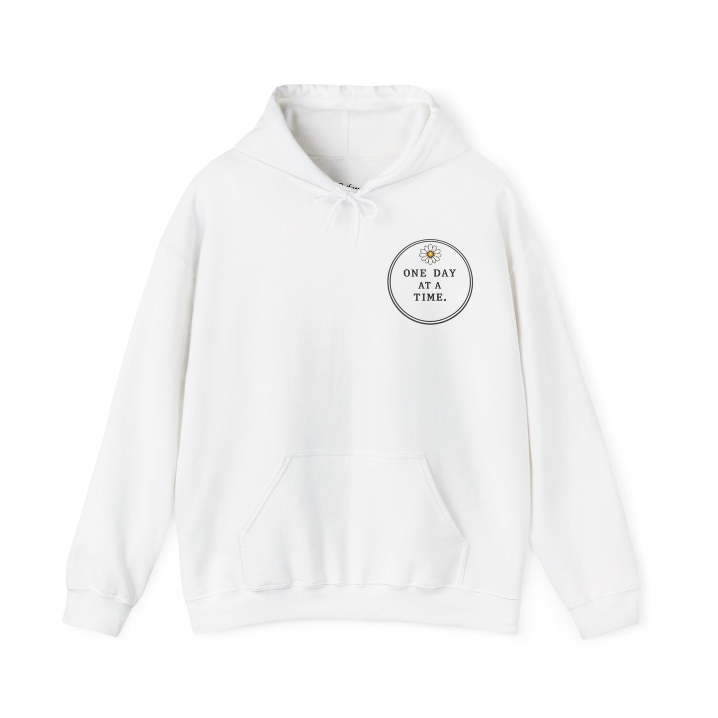 One Day at a Time Hoodie — Sunrise Floral Comfort Hooded Sweatshirt