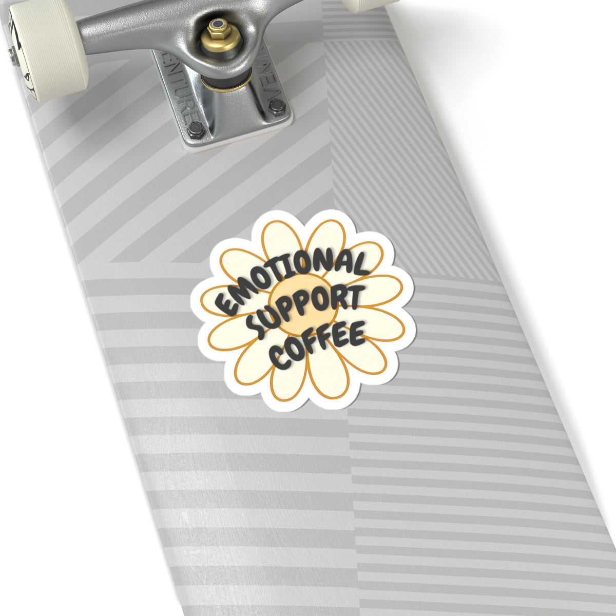 Emotional Support Coffee Sticker - Cute Daisy Laptop Decal