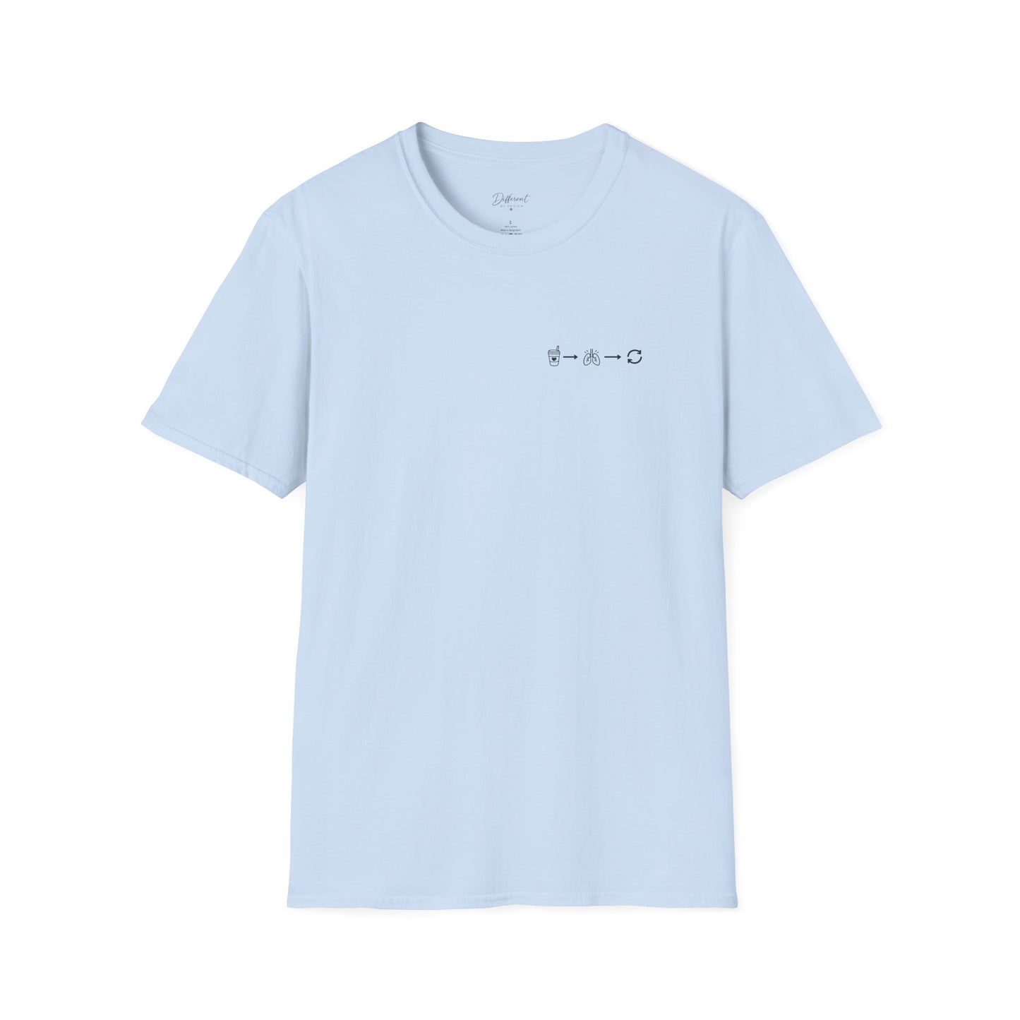 Sip, Breathe, Repeat T-Shirt — Minimal Chest Line Art Tee for Neurodivergent Calm