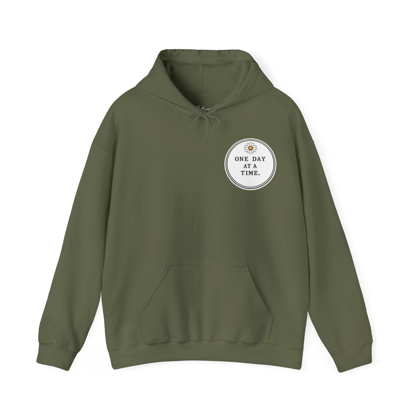 One Day at a Time Hoodie — Sunrise Floral Comfort Hooded Sweatshirt