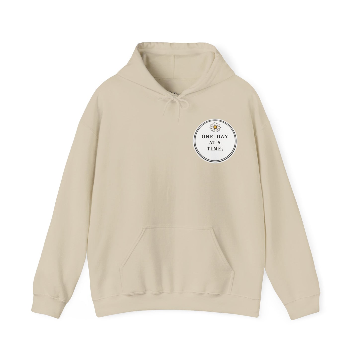 One Day at a Time Hoodie — Sunrise Floral Comfort Hooded Sweatshirt