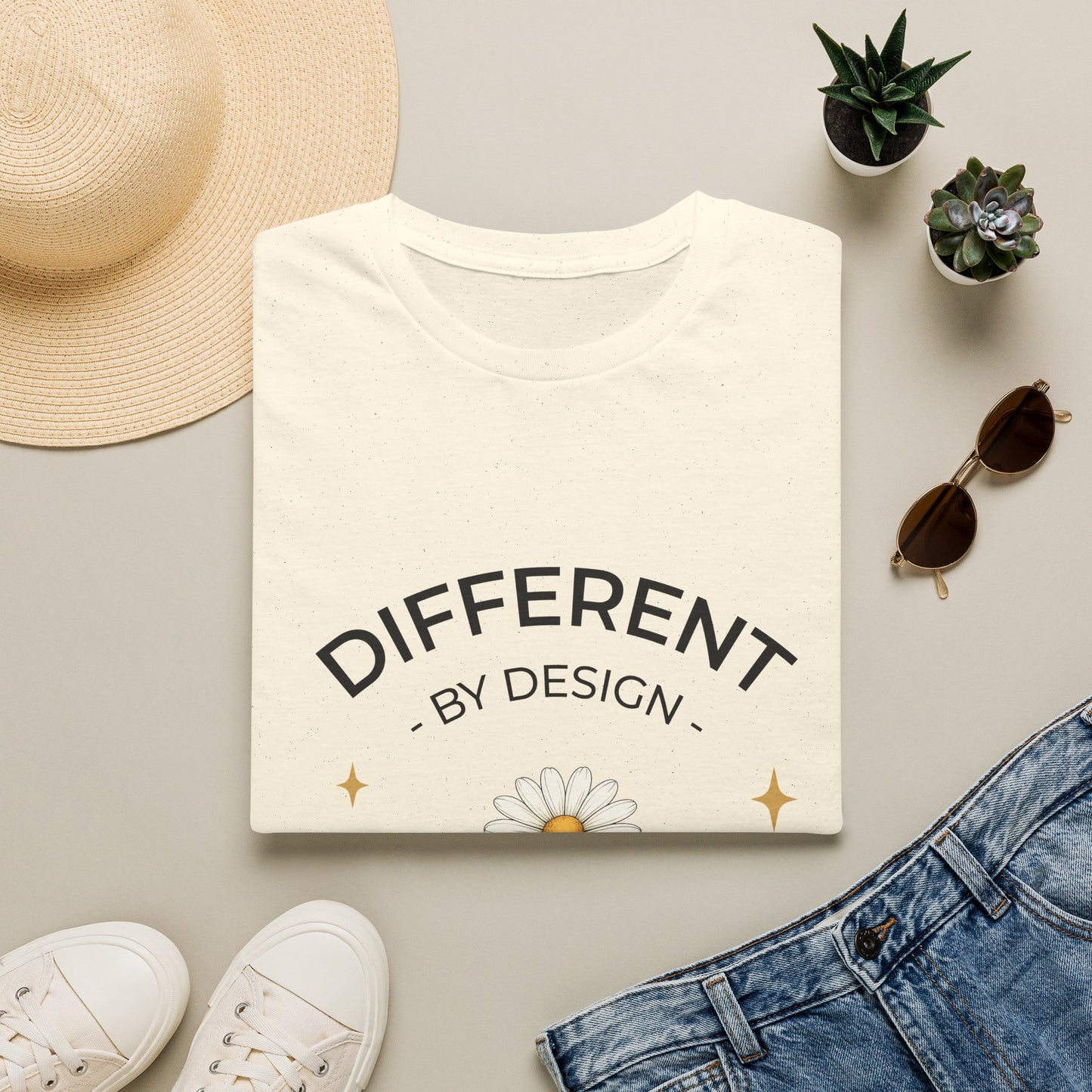Different by Design Signature Daisy Tee – Embrace Your Uniqueness