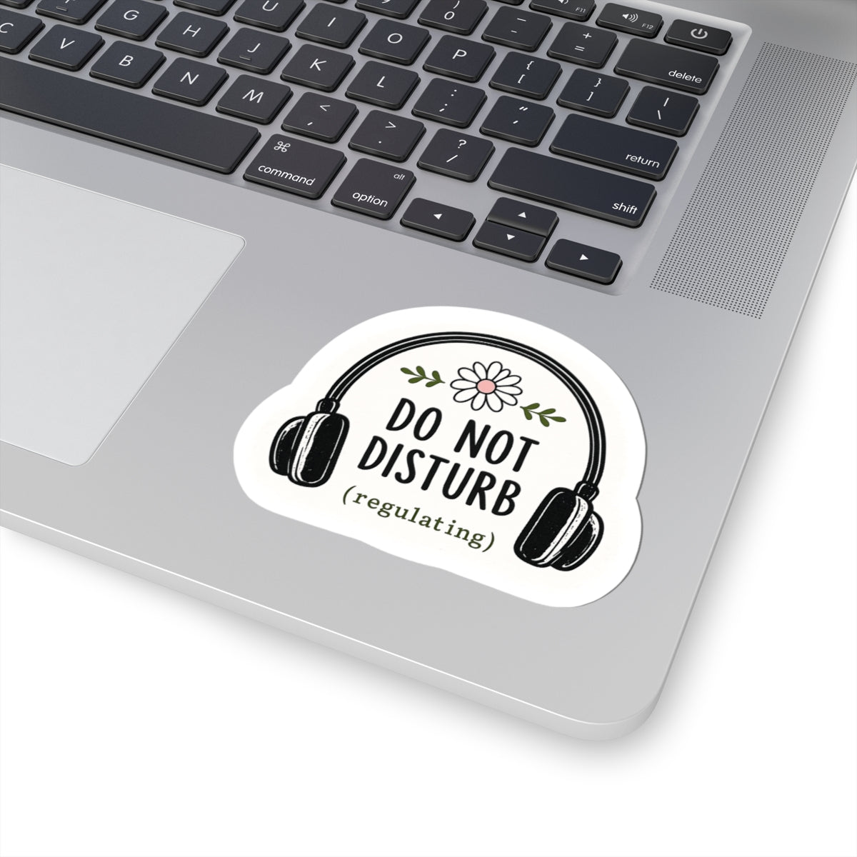 Do Not Disturb (regulating) Sticker — Cute Headphones Laptop Vinyl Sticker