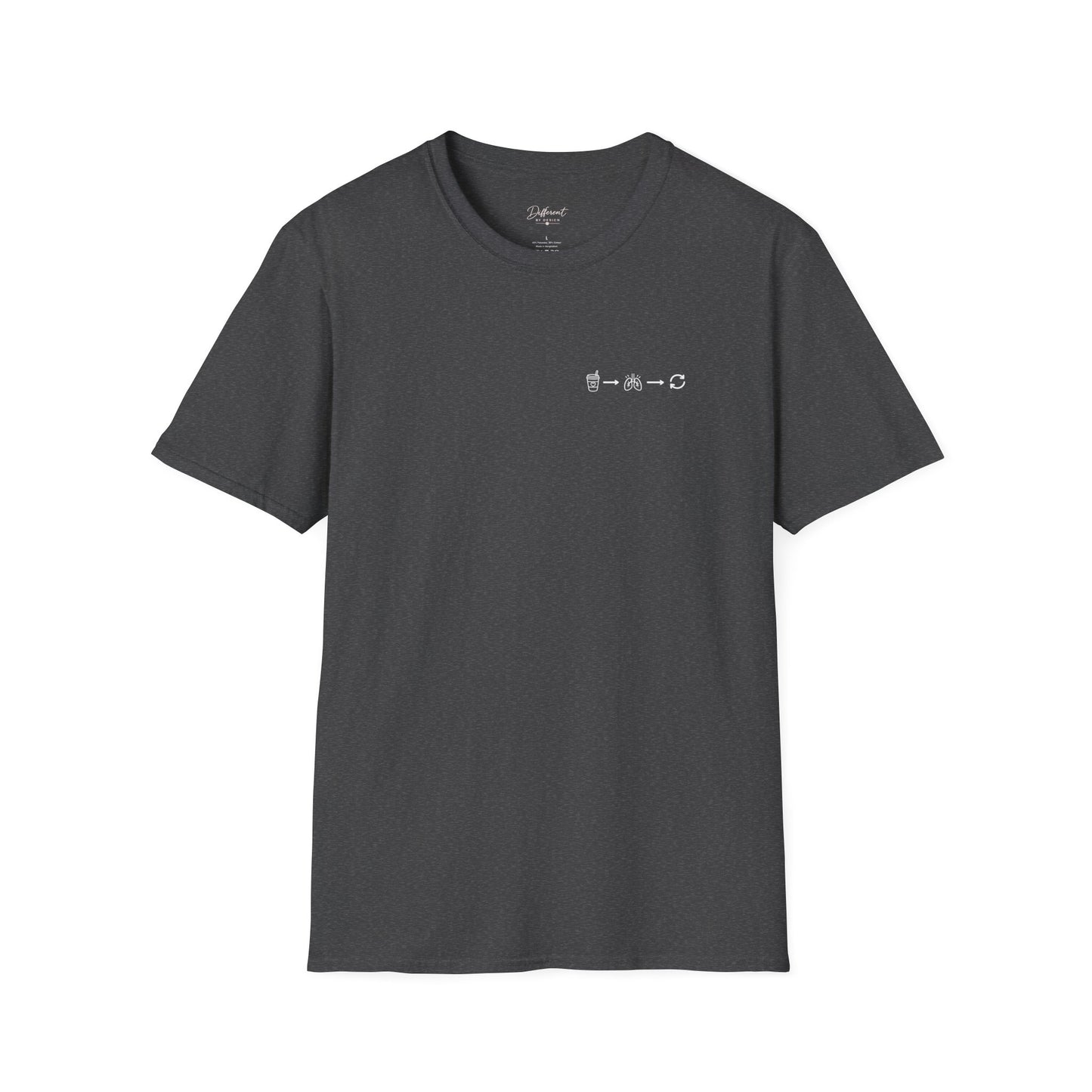 Sip, Breathe, Repeat T-Shirt — Minimal Chest Line Art Tee for Neurodivergent Calm