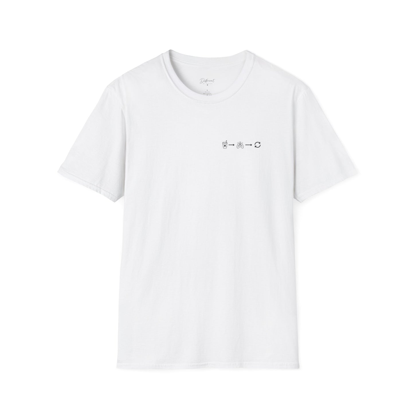 Sip, Breathe, Repeat T-Shirt — Minimal Chest Line Art Tee for Neurodivergent Calm