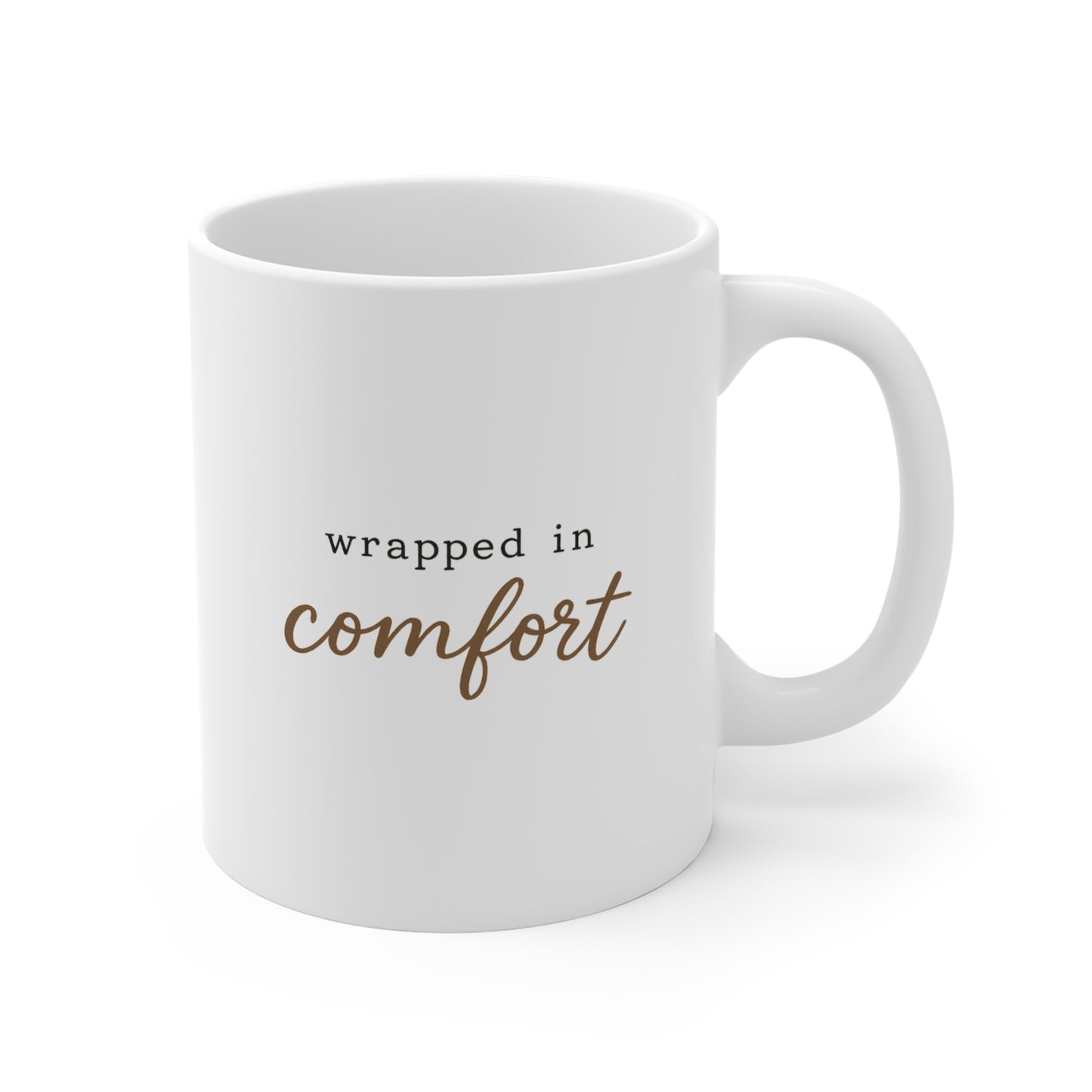 Wrapped in Comfort Fall Mug — 11oz Cozy Ceramic Coffee & Tea Cup