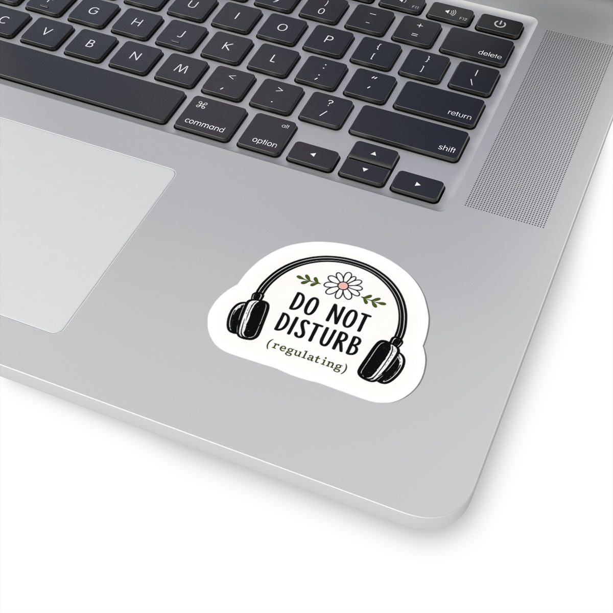 Do Not Disturb (regulating) Sticker — Cute Headphones Laptop Vinyl Sticker