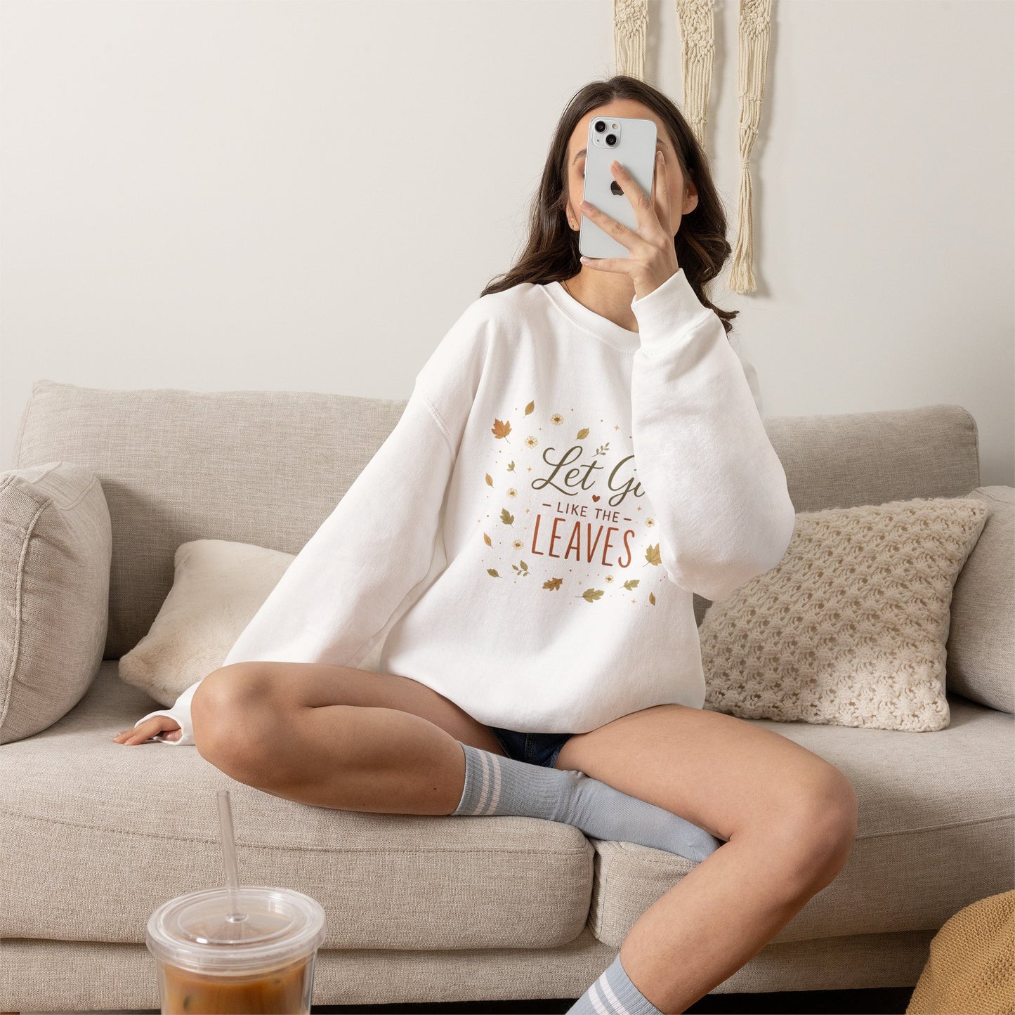 Let Go Like the Leaves Sweatshirt — Cozy Autumn Crewneck