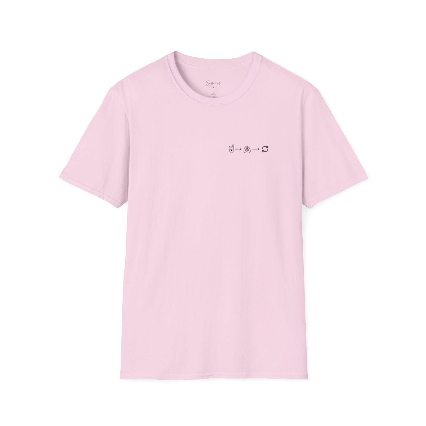 Sip, Breathe, Repeat T-Shirt — Minimal Chest Line Art Tee for Neurodivergent Calm