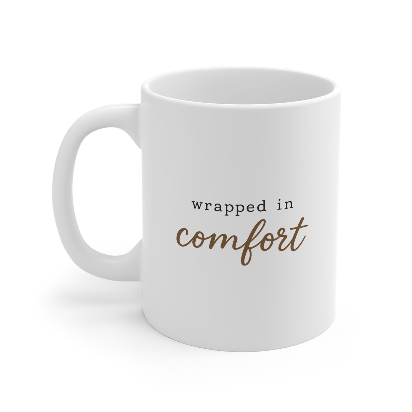 Wrapped in Comfort Fall Mug — 11oz Cozy Ceramic Coffee & Tea Cup