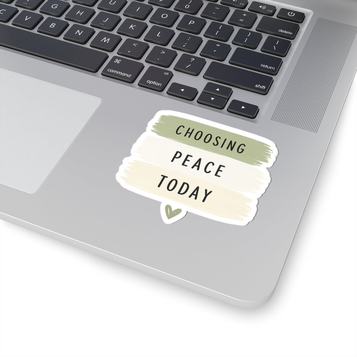 Choosing Peace Today Sticker — Calm Brushstroke Vinyl Kiss-Cut