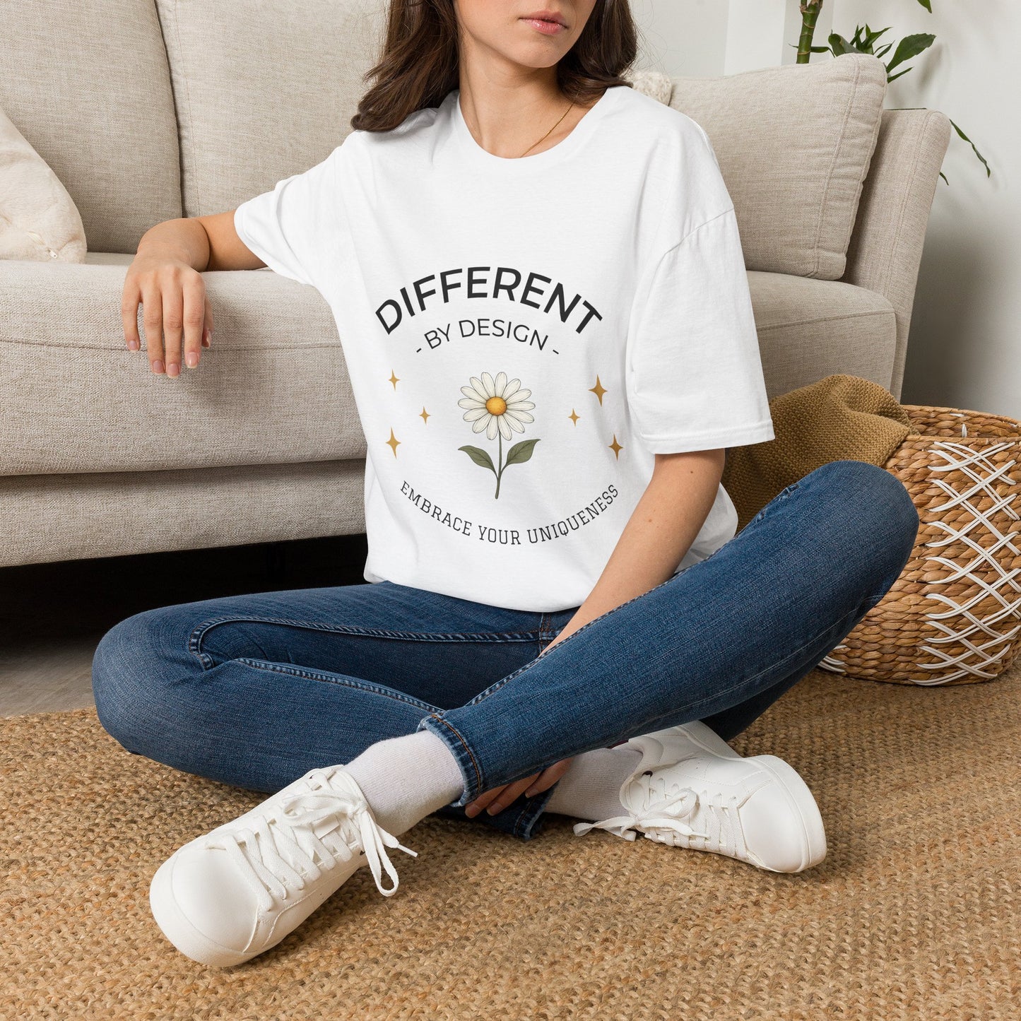Different by Design Signature Daisy Tee – Embrace Your Uniqueness