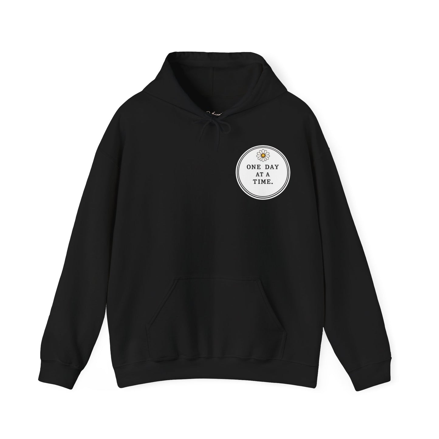 One Day at a Time Hoodie — Sunrise Floral Comfort Hooded Sweatshirt
