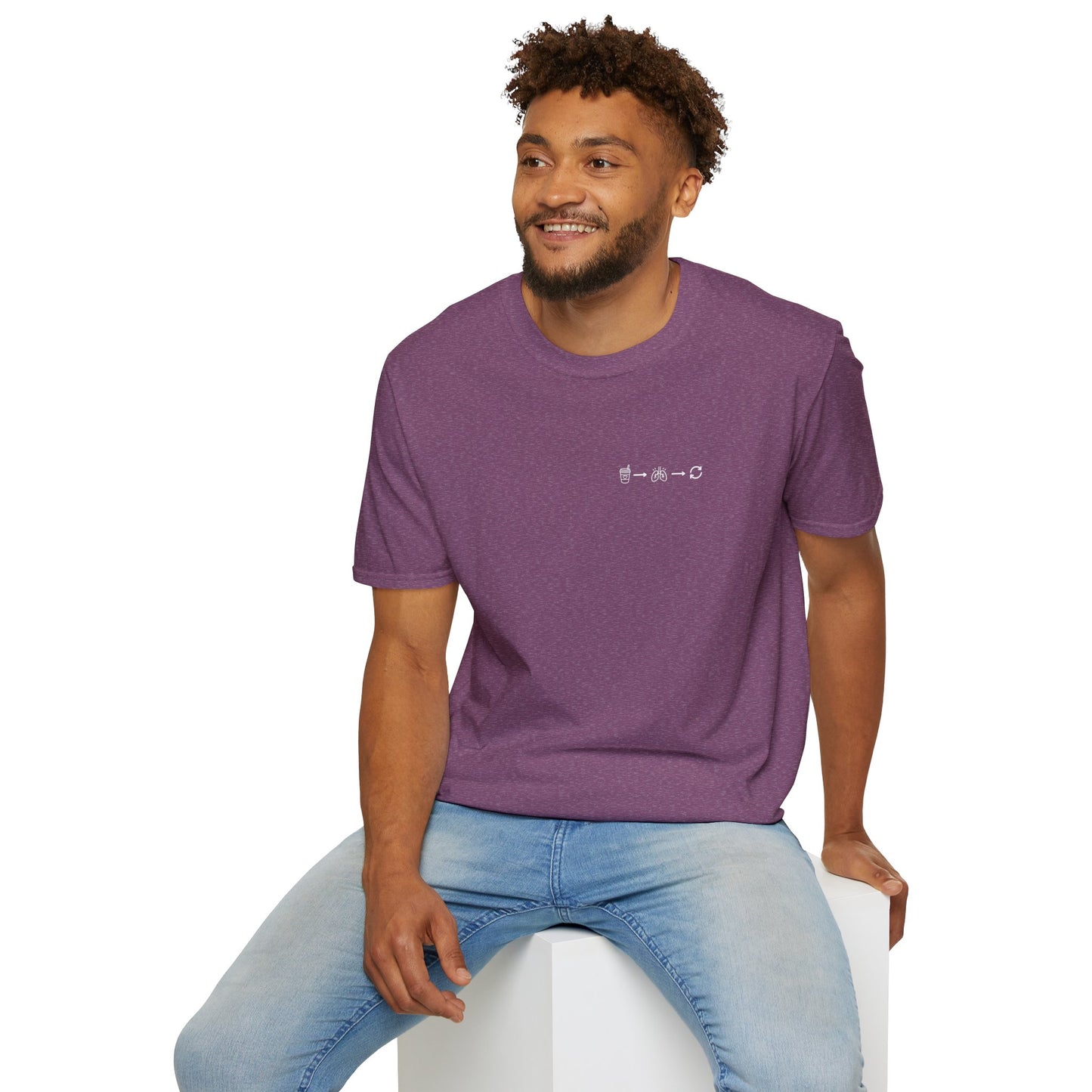 Sip, Breathe, Repeat T-Shirt — Minimal Chest Line Art Tee for Neurodivergent Calm