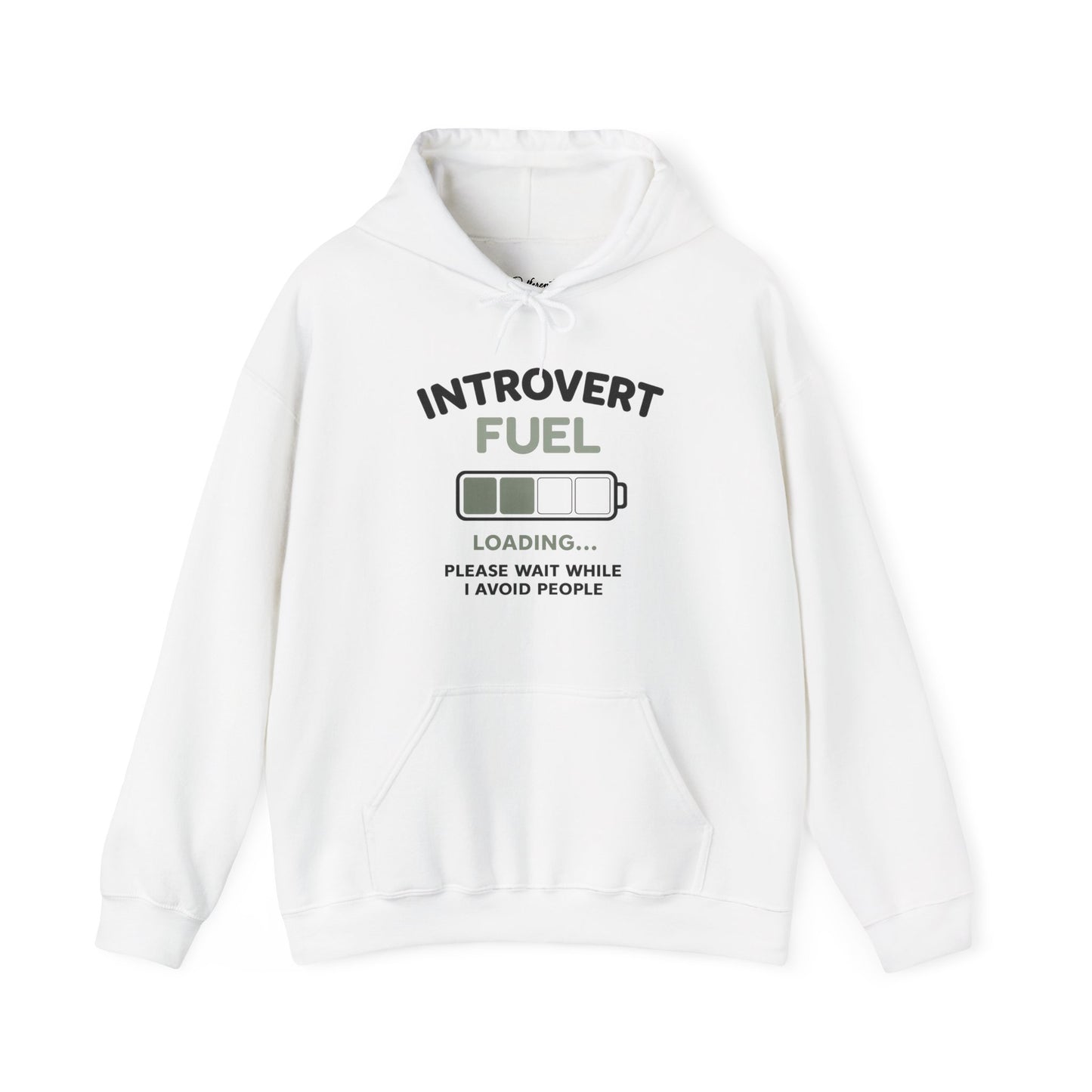 Introvert Fuel Hoodie — "Introvert Fuel: Loading… Please Wait While I Avoid People" Graphic Hoodie