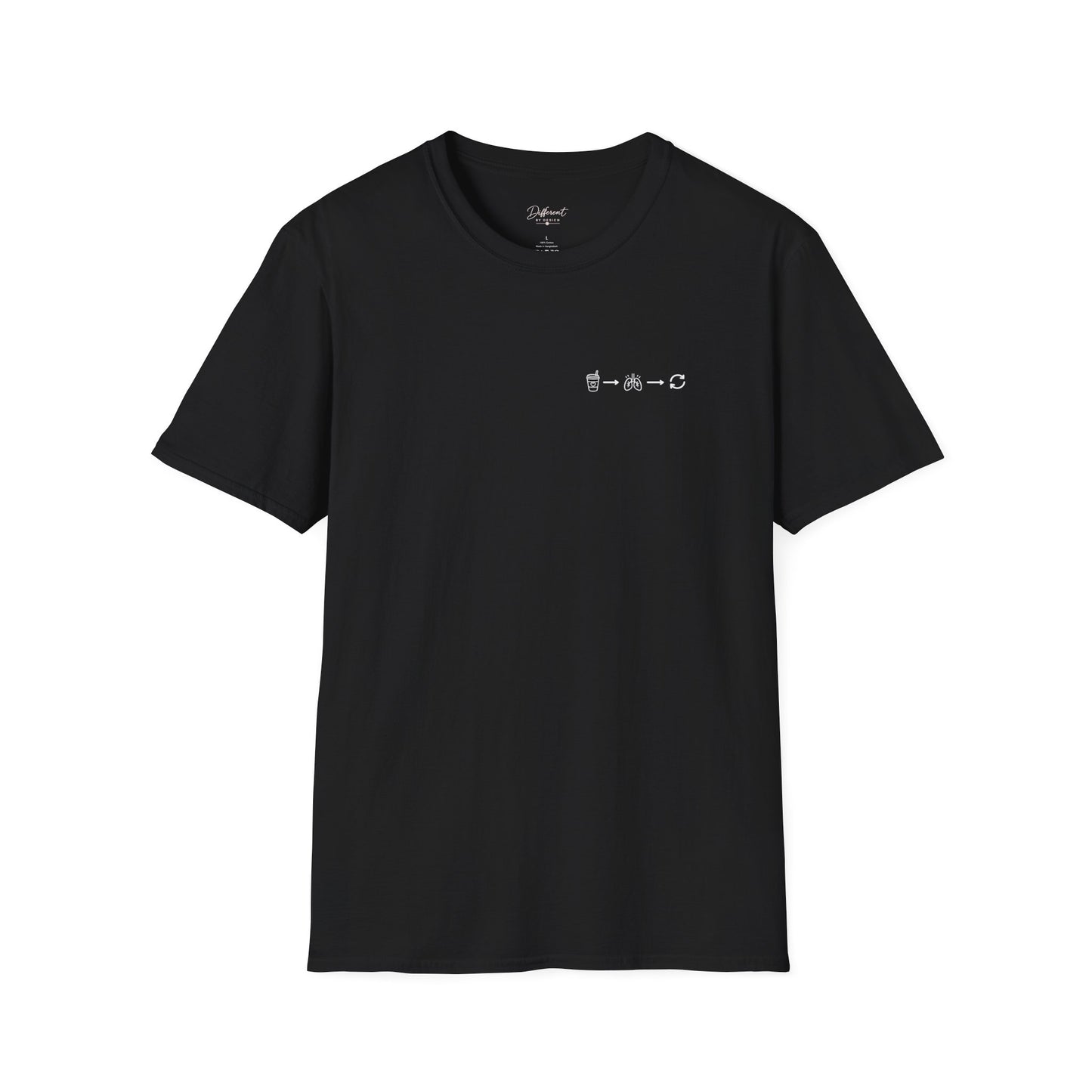 Sip, Breathe, Repeat T-Shirt — Minimal Chest Line Art Tee for Neurodivergent Calm