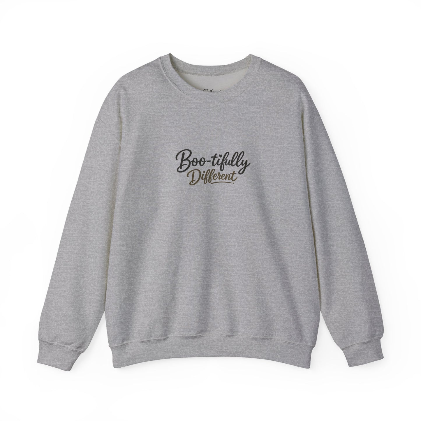 Boo-tifully Different Sweatshirt — Cute Halloween Quote Crewneck