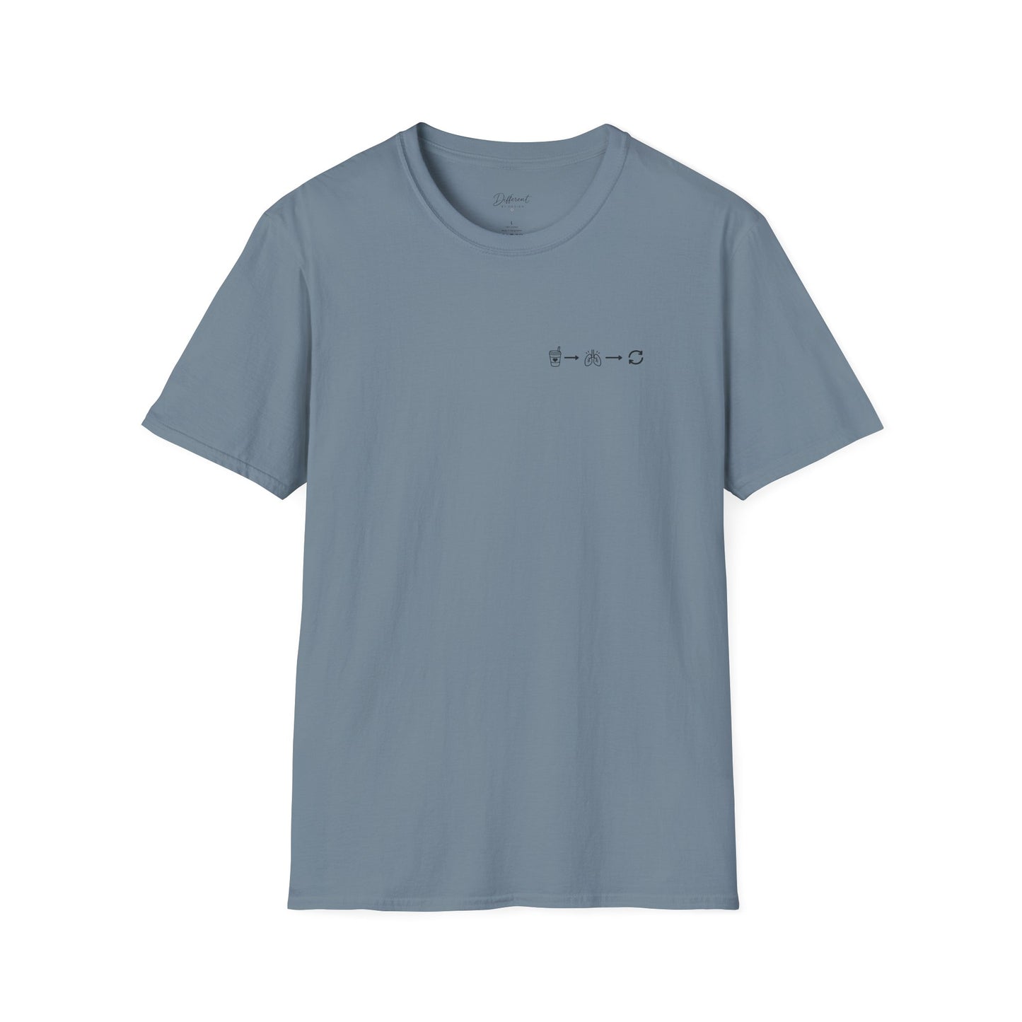 Sip, Breathe, Repeat T-Shirt — Minimal Chest Line Art Tee for Neurodivergent Calm