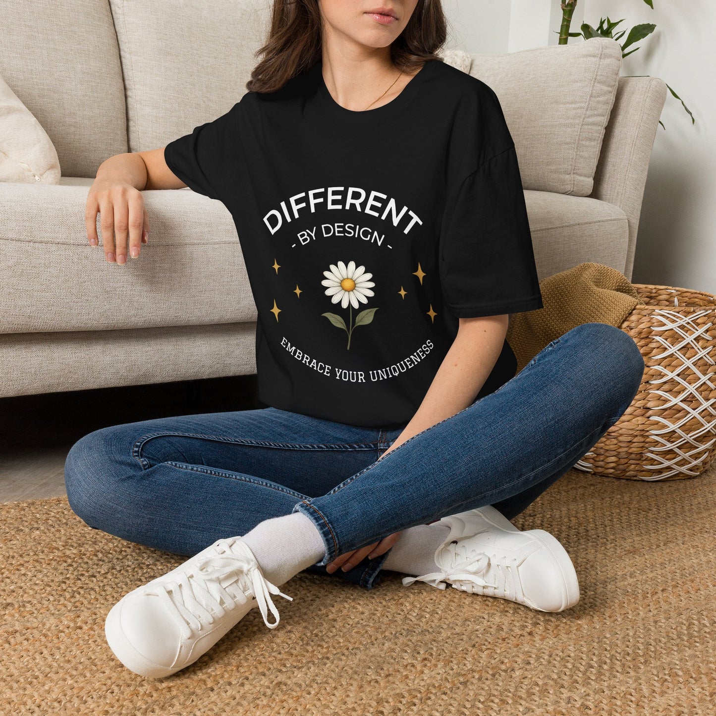 Different by Design Signature Daisy Tee – Embrace Your Uniqueness