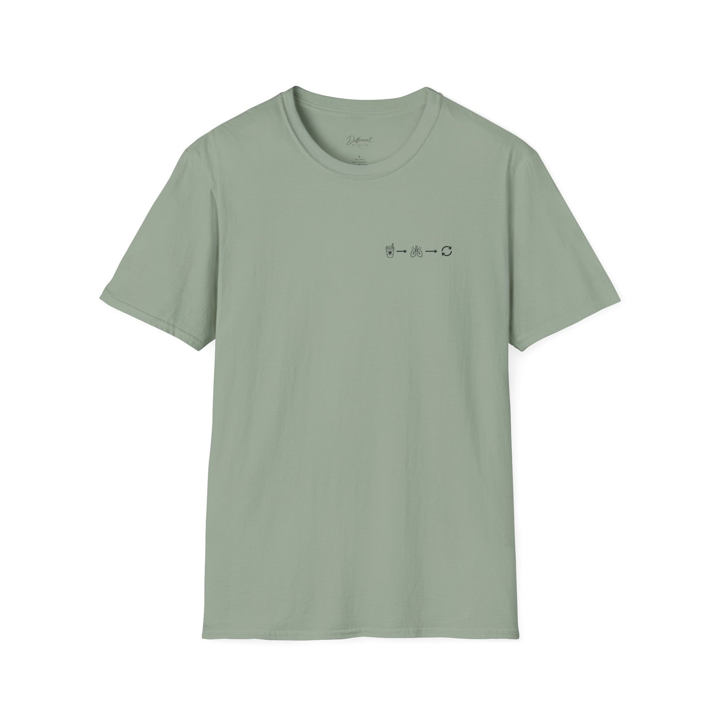 Sip, Breathe, Repeat T-Shirt — Minimal Chest Line Art Tee for Neurodivergent Calm