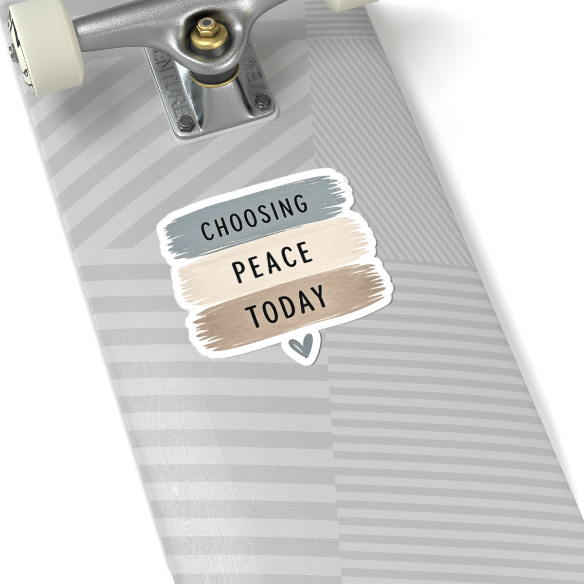 Choosing Peace Today Sticker — Calm Neutral Brushstroke Kiss-Cut Sticker