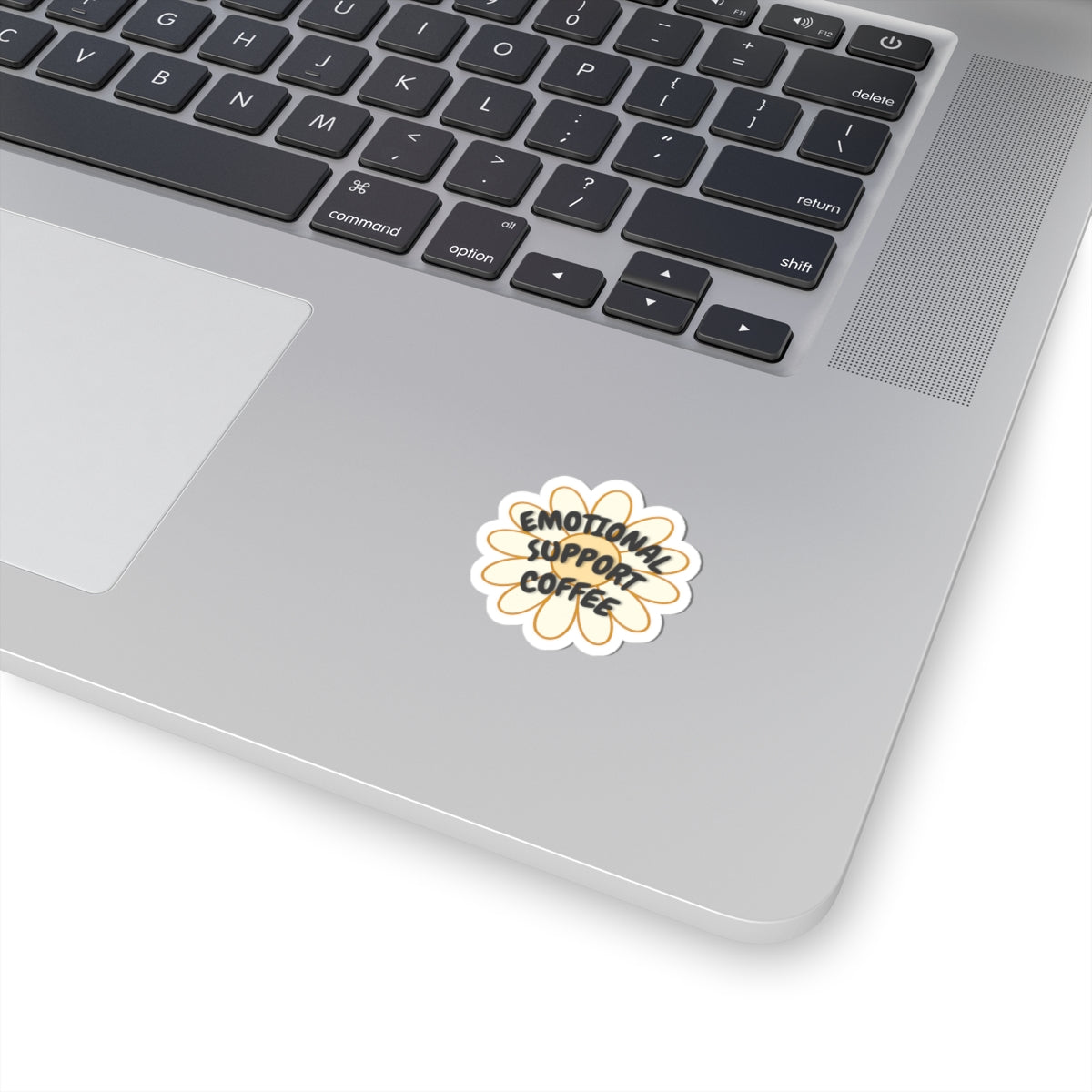 Emotional Support Coffee Sticker - Cute Daisy Laptop Decal