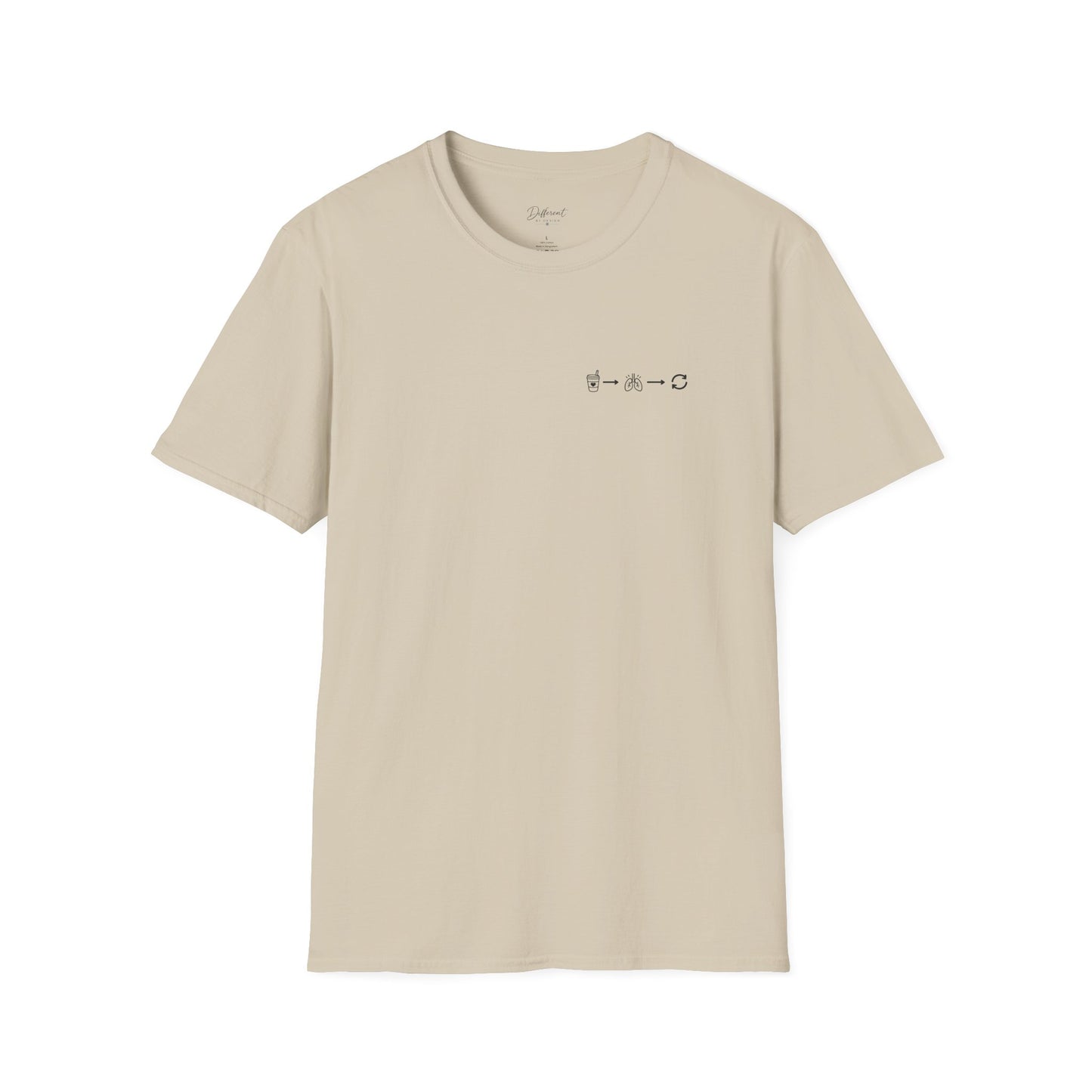 Sip, Breathe, Repeat T-Shirt — Minimal Chest Line Art Tee for Neurodivergent Calm
