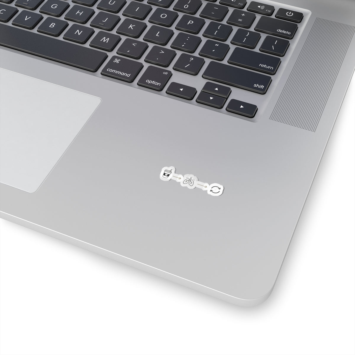 Sip. Breathe. Repeat. Sticker — Minimalist Coffee → Lungs → Repeat Vinyl