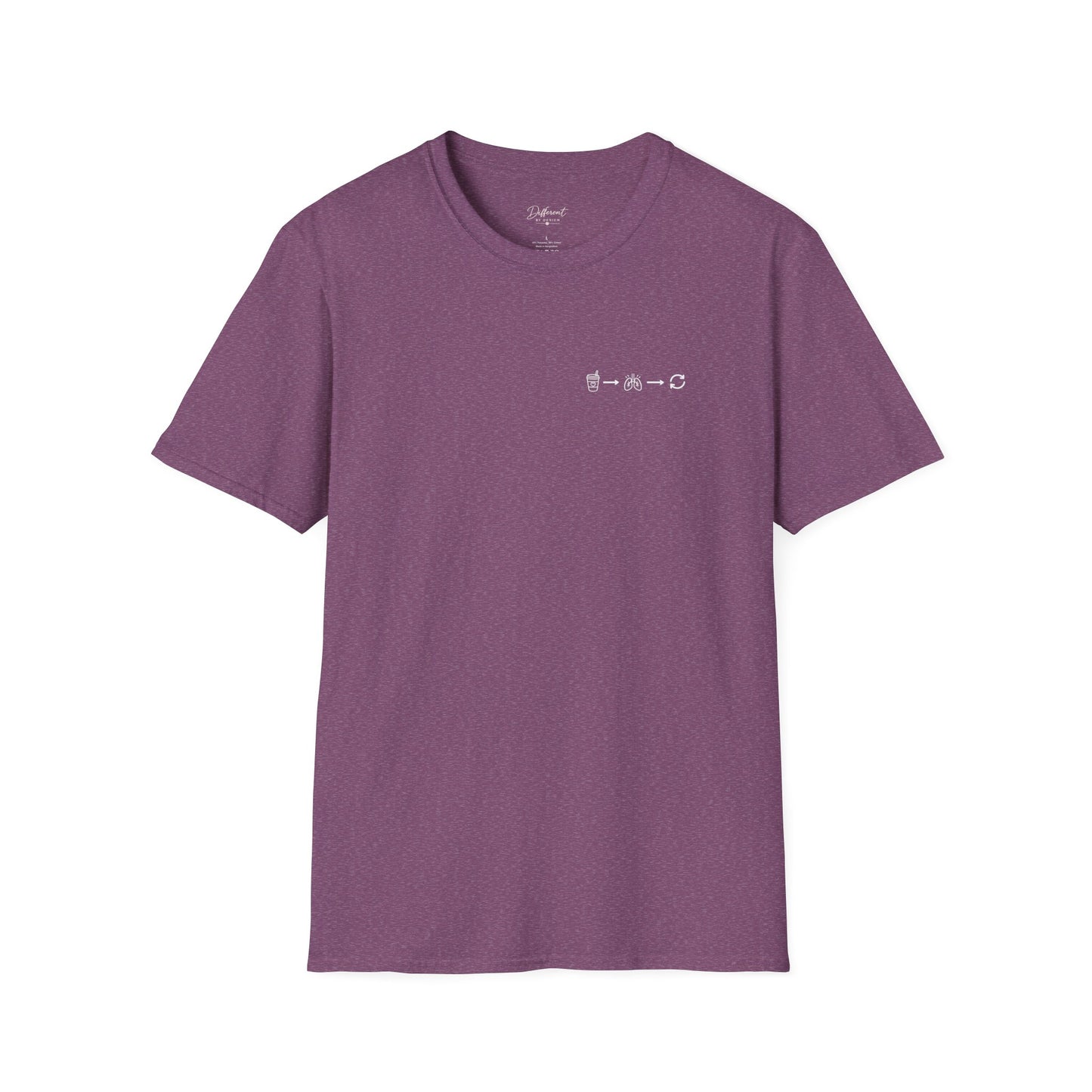 Sip, Breathe, Repeat T-Shirt — Minimal Chest Line Art Tee for Neurodivergent Calm