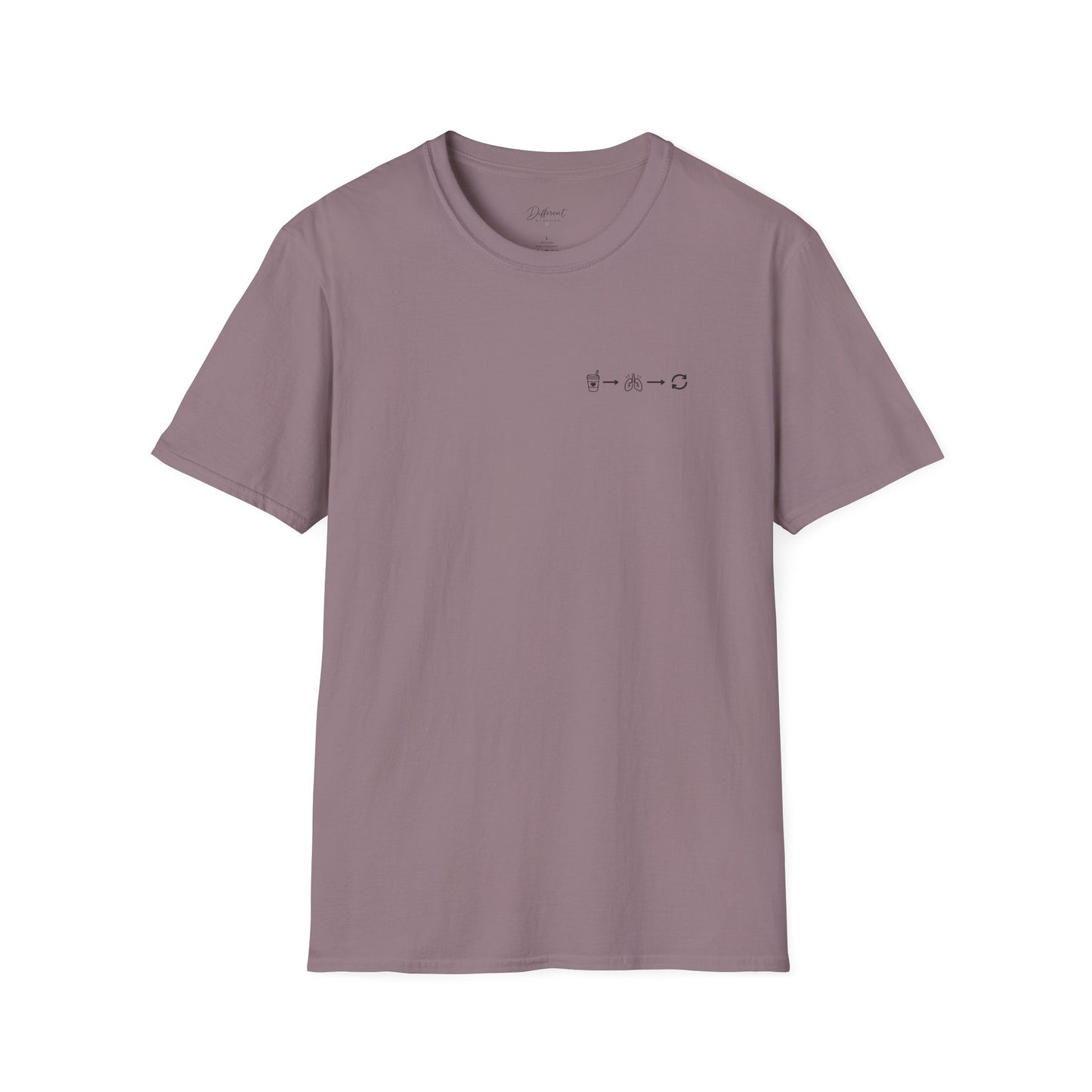 Sip, Breathe, Repeat T-Shirt — Minimal Chest Line Art Tee for Neurodivergent Calm