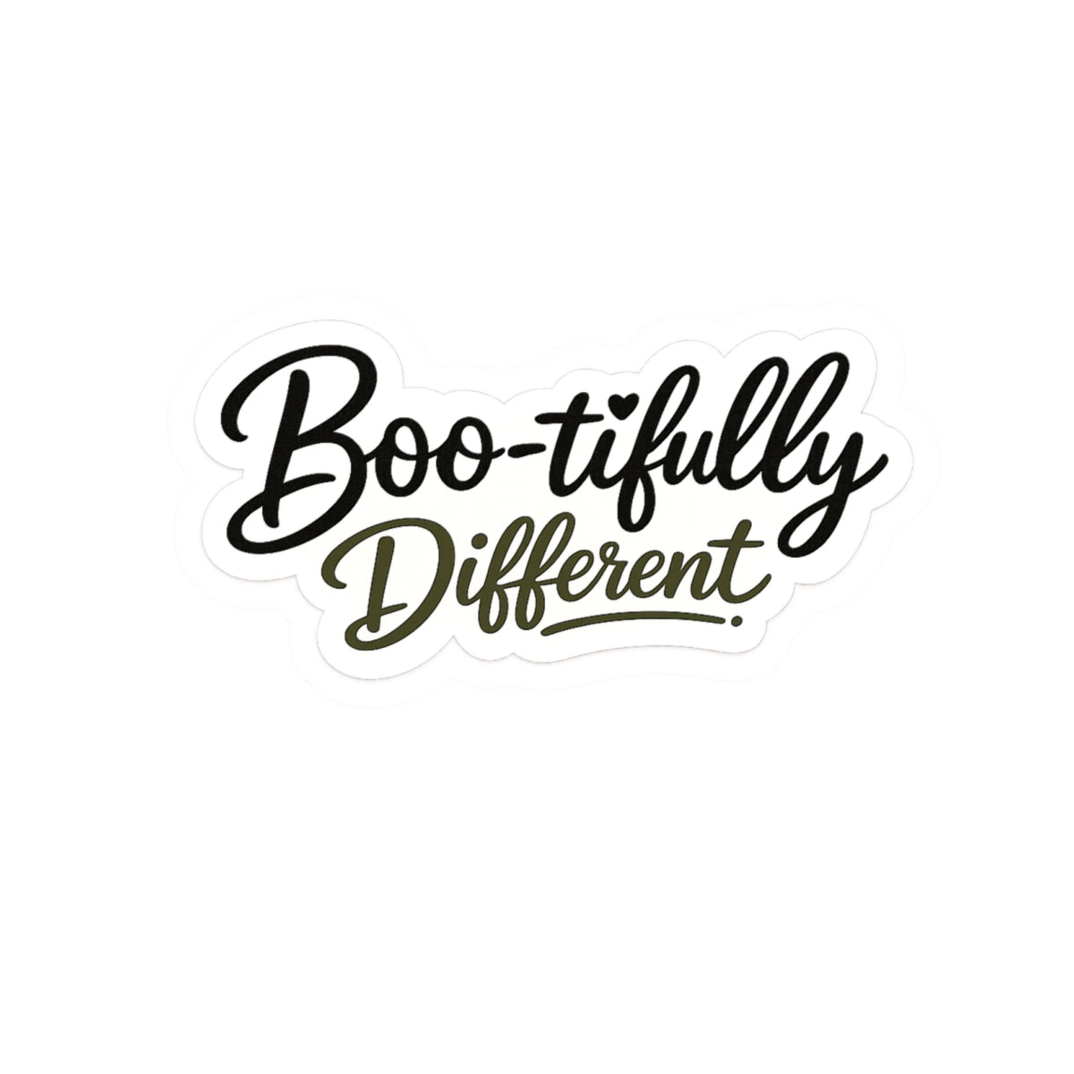 Boo-tifully Different Kiss-Cut Sticker — Halloween Positive Pride Decal